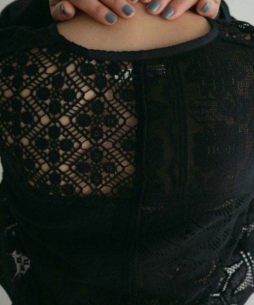 anuke（アンヌーク）の「anuke Patchwork Lace Cardigan（カーディガン