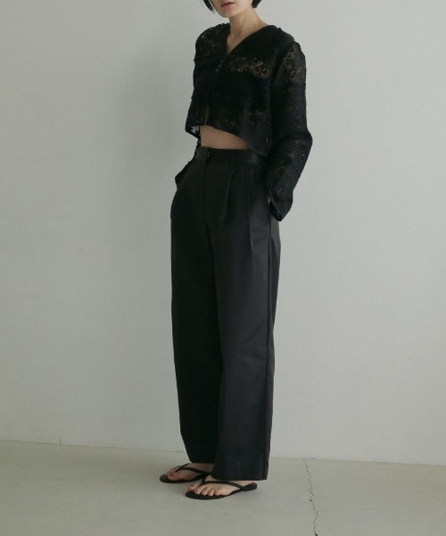 アンヌークPatchwork Lace Cardiganブラック anuke Patchwork Lace Cardigan 62510403（シャツ／ブラウス