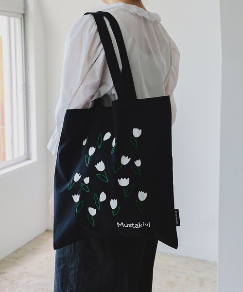fennica（フェニカ）の「Mustakivi /トートバッグ BLACK（トートバッグ・レディース・ブラック/ブラック系その他4・ONE SIZE）」の2枚目の写真