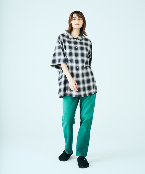 TOWNCRAFT / 60S OMBRE PLAID RAYON S/S SHIRT MADE IN JAPAN オンブレ