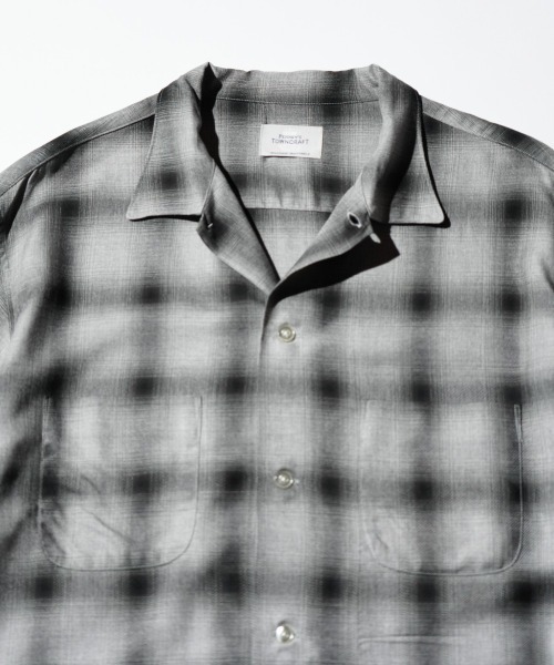 TOWNCRAFT / 60S OMBRE PLAID RAYON S/S SHIRT MADE IN JAPAN オンブレ