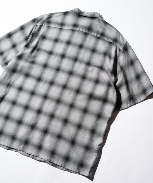 60s オンブレレーヨンシャツ　白黒 TOWNCRAFT / 60S OMBRE PLAID RAYON S/S SHIRT MADE IN JAPAN オンブレ