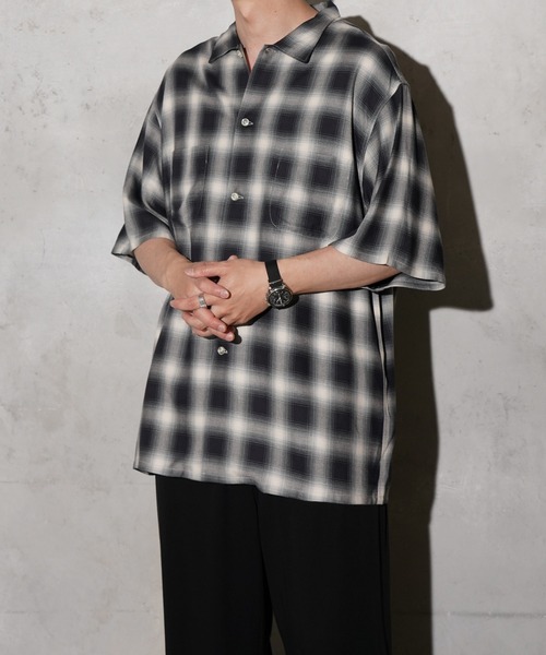 TOWNCRAFT / 60S OMBRE PLAID RAYON S/S SHIRT MADE IN JAPAN