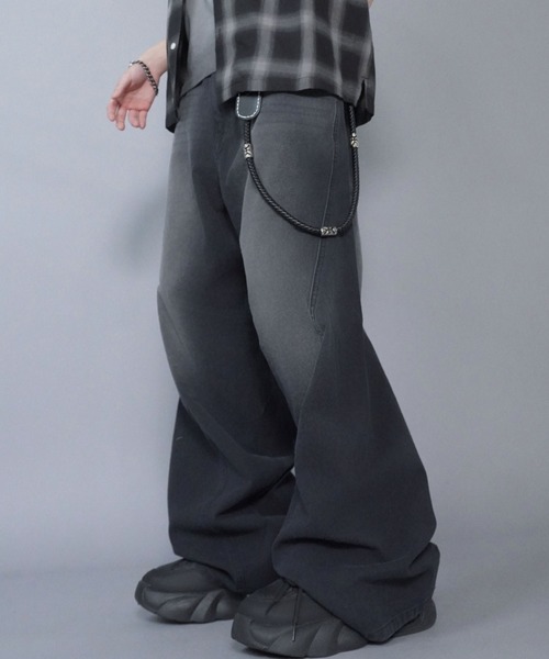 SPINNS(スピンズ)の「カラーバギーパンツ/バレルシルエット(その他パンツ・メンズ・ブラック/ピンク/サックスブルー・L/M)」の15枚目の写真