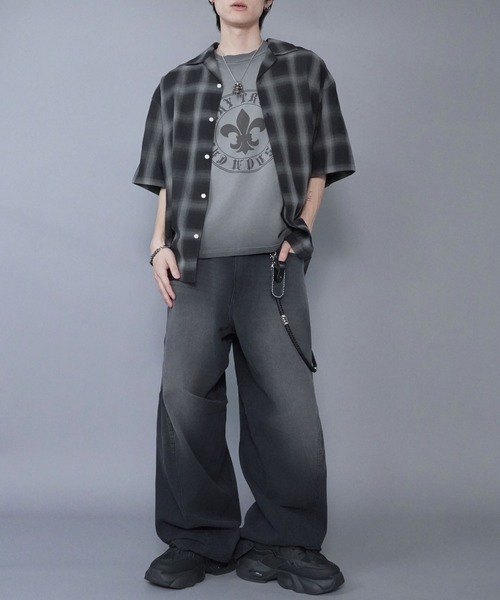 SPINNS(スピンズ)の「カラーバギーパンツ/バレルシルエット(その他パンツ・メンズ・ブラック/ピンク/サックスブルー・L/M)」の10枚目の写真