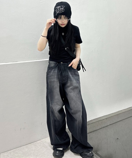 セール】カラーバギーパンツ/バレルシルエット（その他パンツ