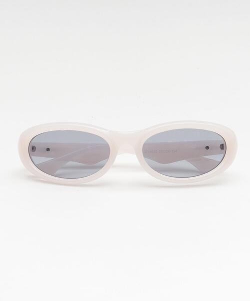 WEGO（ウィゴー）の「WEGO/カラーオーバルアイウェア（サングラス・レディース・ブラック/ライトピンク/オフホワイト・FREE）」の2枚目の写真