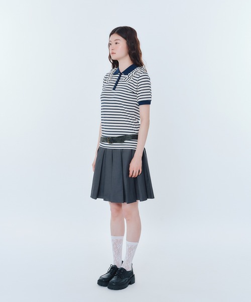 FCMM(エフシーエムエム)の「【日本限定】BORDER POLO SHIRT / ボーダーポロシャツ(ポロシャツ・レディース・ピンク/ライトグレー/ブラック/ネイビー・SMALL/MEDIUM)」の22枚目の写真