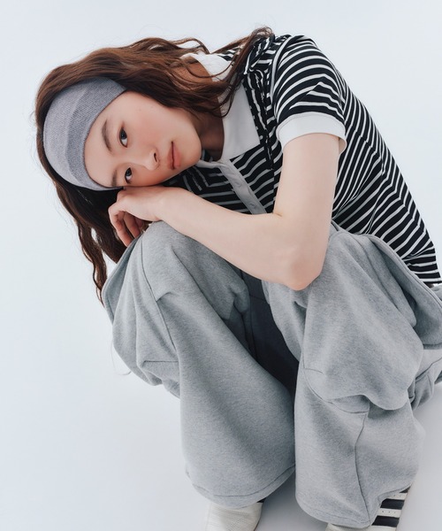 FCMM(エフシーエムエム)の「【日本限定】BORDER POLO SHIRT / ボーダーポロシャツ(ポロシャツ・レディース・ピンク/ライトグレー/ブラック/ネイビー・SMALL/MEDIUM)」の8枚目の写真
