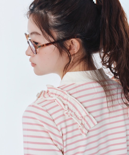 FCMM(エフシーエムエム)の「【日本限定】BORDER POLO SHIRT / ボーダーポロシャツ(ポロシャツ・レディース・ピンク/ライトグレー/ブラック/ネイビー・SMALL/MEDIUM)」の13枚目の写真