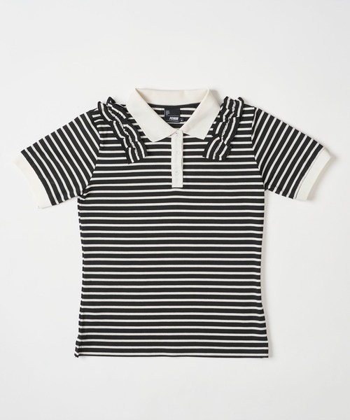 FCMM(エフシーエムエム)の「【日本限定】BORDER POLO SHIRT / ボーダーポロシャツ(ポロシャツ・レディース・ピンク/ライトグレー/ブラック/ネイビー・SMALL/MEDIUM)」の5枚目の写真