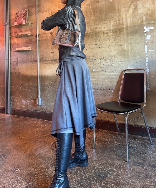 ipugo(イプゴ)の「ipugo/イプゴ 2WAYアシンメトリー スカート ワンピース(スカート・レディース・チャコール/ブラウン・FREE)」の19枚目の写真