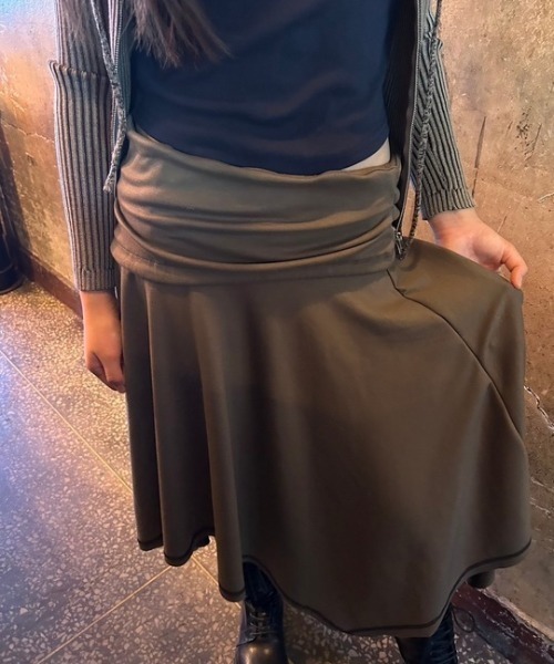 ipugo(イプゴ)の「ipugo/イプゴ 2WAYアシンメトリー スカート ワンピース(スカート・レディース・チャコール/ブラウン・FREE)」の5枚目の写真