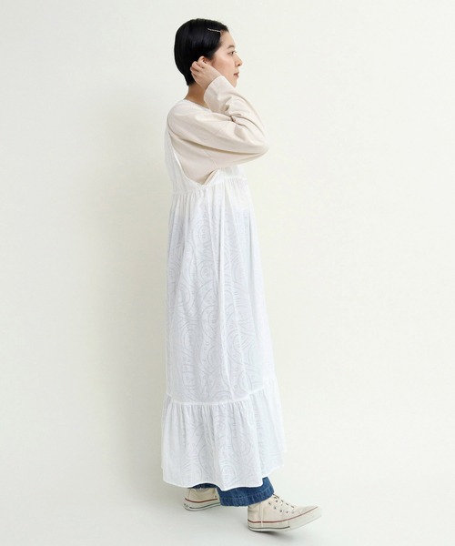 CHILD WOMAN 街並みプリント ノースリーブワンピース CHILD WOMAN 街並みプリント ノースリーブワンピース ワンピース