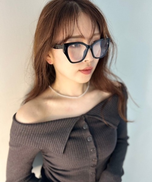 tシャツ ipugo/イプゴ リブボタン オフショルダー レディース ipugo tシャツ ipugo/イプゴ リブオフショルダー レディース