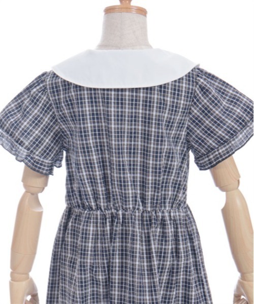 axes femme(アクシーズファム)の「うさぎ襟サマーチェックワンピース(ワンピース・キッズ・サックスブルー/ネイビー・MEDIUM/LARGE/X-LARGE)」の19枚目の写真