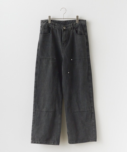 セール】ヴィンテージ 加工 ダブルニー ペインターデニムパンツ