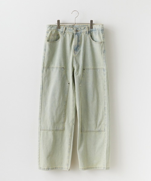 セール】ヴィンテージ 加工 ダブルニー ペインターデニムパンツ