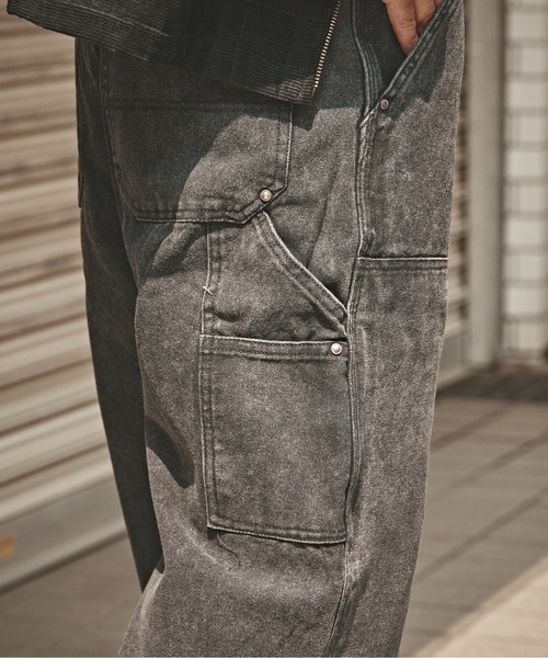 ヴィンテージ 加工 ダブルニー ペインターデニムパンツ（デニムパンツ