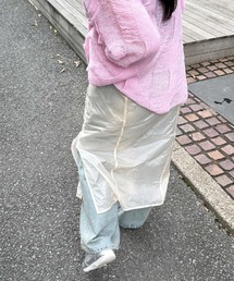 MAGASIN DE MODE Onjna（マガジンデモードオンジェナ ）の「【MAGASIN DE MODE Onjna】ソフトオーガンジーパネル レイヤードスカート シアー シースルー XNN（スカート）」