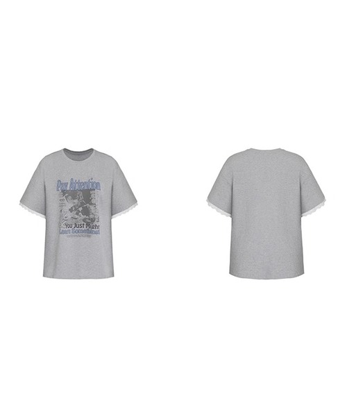 tシャツ グラフィックプリント レースカフ  Tシャツ FX25S366「Fano Studios」「2025SS」 レディース メンズ セール】グラフィックプリント レースカフ Tシャツ FX25S366