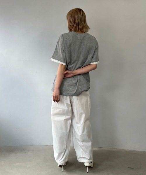 Fano Studios（ファノ ストゥディオズ）の「グラフィックプリント レースカフ  Tシャツ FX25S366【Fano Studios】（Tシャツ/カットソー・レディース・グレー・L/M/S）」の17枚目の写真
