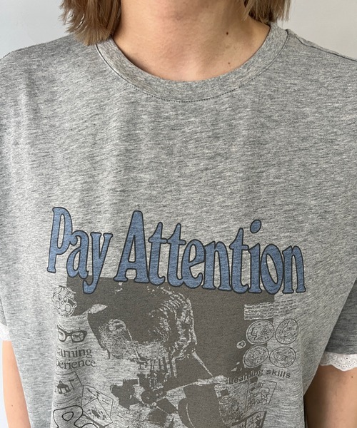 Fano Studios（ファノ ストゥディオズ）の「グラフィックプリント レースカフ  Tシャツ FX25S366【Fano Studios】（Tシャツ/カットソー・レディース・グレー・L/M/S）」の20枚目の写真