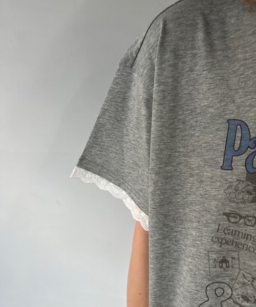 Fano Studios（ファノ ストゥディオズ）の「グラフィックプリント レースカフ  Tシャツ FX25S366【Fano Studios】（Tシャツ/カットソー・レディース・グレー・L/M/S）」の21枚目の写真