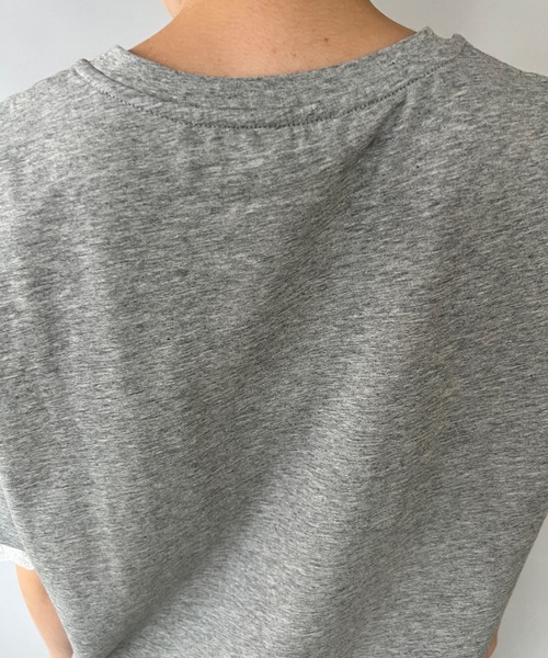 Fano Studios（ファノ ストゥディオズ）の「グラフィックプリント レースカフ  Tシャツ FX25S366【Fano Studios】（Tシャツ/カットソー・レディース・グレー・L/M/S）」の22枚目の写真