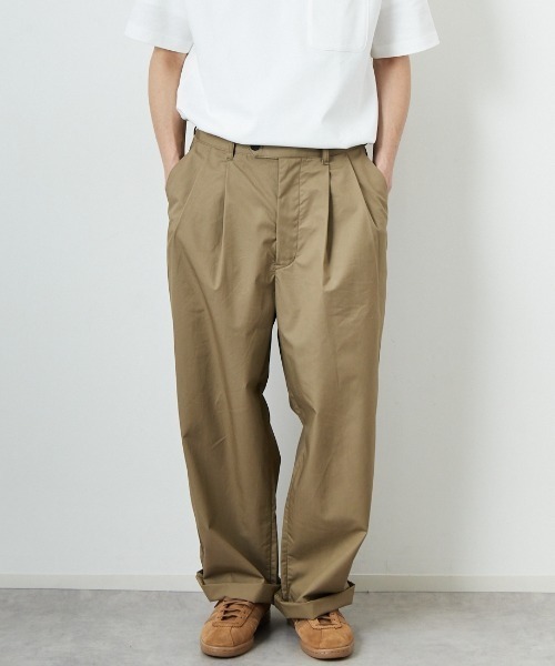 【美品】スティルバイハンド　パンツ　M STILL BY HAND スティルバイハンド ディープ タック プレスド