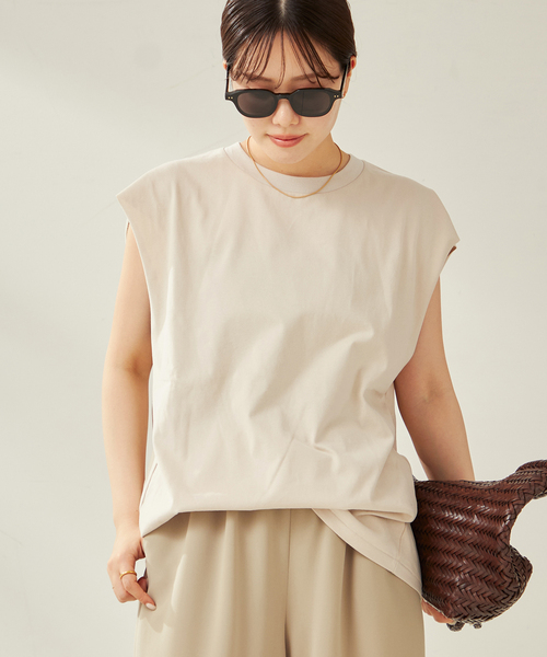 plage(プラージュ)の「Peach Big Tank(Tシャツ/カットソー・レディース・ベージュ/ホワイト・FREE)」の16枚目の写真