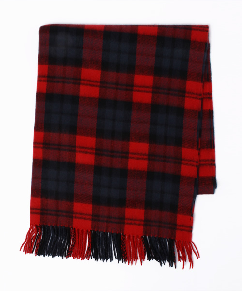 one after another NICE CLAUP（ワンアフターアナザーナイスクラップ）の「【mer1月号掲載 ナイスクラップ】チェック柄ストール（ストール/ショール・レディース・グレー/レッド/ネイビー・FREE）」の3枚目の写真