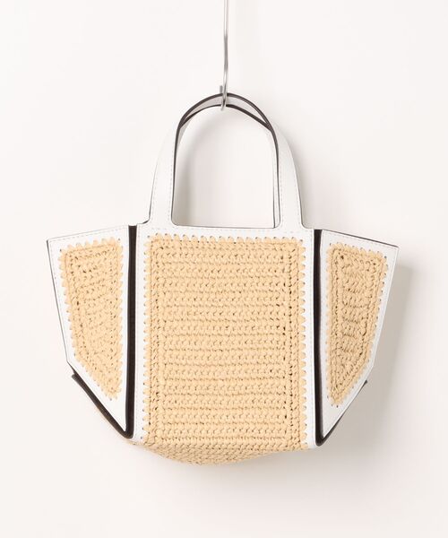MICHAEL KORS（マイケルコース）の「JORDI ハンドクロシェ & レザー トート スモール（トートバッグ・レディース・ベージュ系その他・FREE）」の7枚目の写真