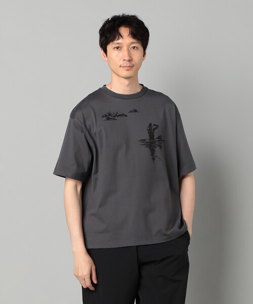 β MEN(ベータメン)の「サーフガールプリント Tシャツ(Tシャツ/カットソー・メンズ・ホワイト/サックスブルー/チャコールグレー・L/M)」の1枚目の写真