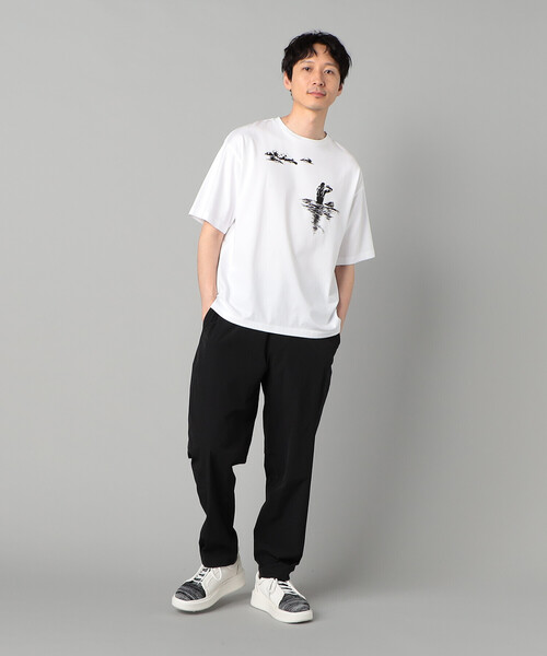 β MEN(ベータメン)の「サーフガールプリント Tシャツ(Tシャツ/カットソー・メンズ・ホワイト/サックスブルー/チャコールグレー・L/M)」の7枚目の写真