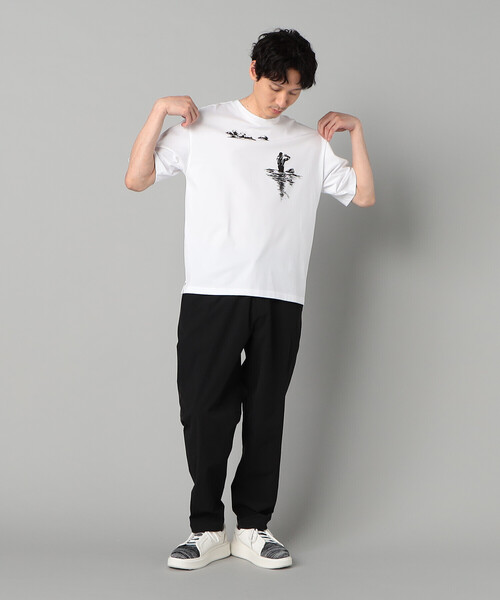 β MEN(ベータメン)の「サーフガールプリント Tシャツ(Tシャツ/カットソー・メンズ・ホワイト/サックスブルー/チャコールグレー・L/M)」の9枚目の写真