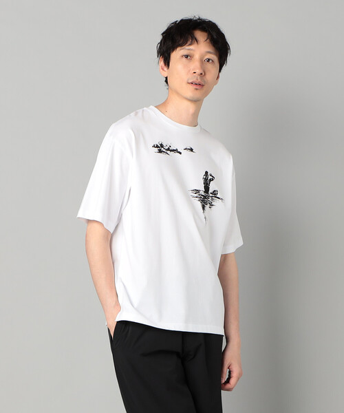 β MEN(ベータメン)の「サーフガールプリント Tシャツ(Tシャツ/カットソー・メンズ・ホワイト/サックスブルー/チャコールグレー・L/M)」の17枚目の写真