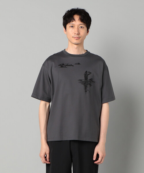 β MEN(ベータメン)の「サーフガールプリント Tシャツ(Tシャツ/カットソー・メンズ・ホワイト/サックスブルー/チャコールグレー・L/M)」の4枚目の写真