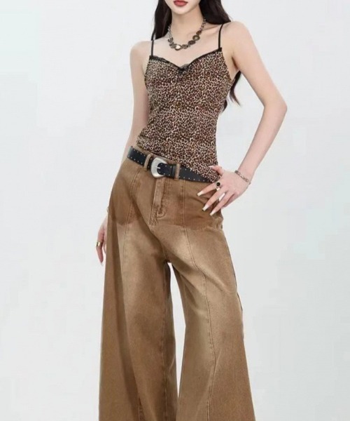 gossip!ロサンゼルス(ゴシップロサンゼルス)の「レトロデザイン フレアデニム(デニムパンツ・レディース・ダークベージュ/ブルー・S/L/M)」の3枚目の写真