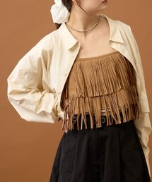 mystic | フェイクスウェードフリンジビスチェ(その他トップス)