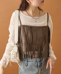フェイクスウェードフリンジビスチェ
