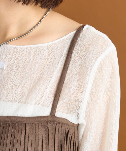 mystic（ミスティック）の「フェイクスウェードフリンジビスチェ（その他トップス・レディース・キャメル/チャコールグレー/ベージュ・FREE）」の21枚目の写真