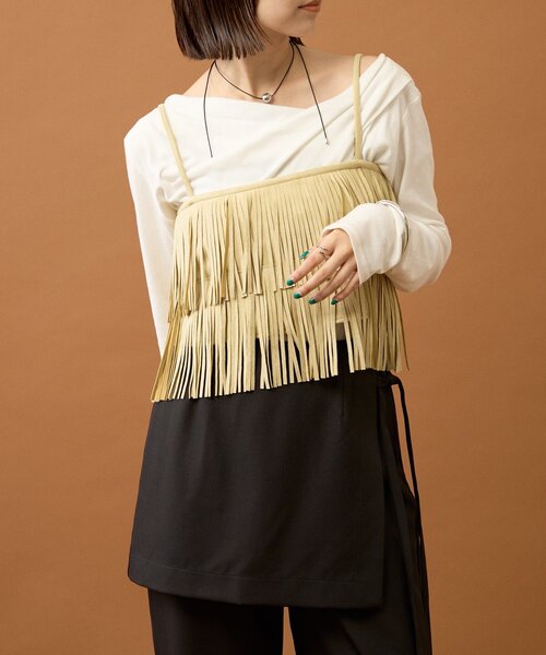 mystic（ミスティック）の「フェイクスウェードフリンジビスチェ（その他トップス・レディース・キャメル/チャコールグレー/ベージュ・FREE）」の19枚目の写真