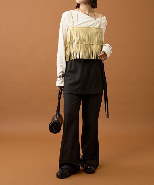 mystic（ミスティック）の「フェイクスウェードフリンジビスチェ（その他トップス・レディース・キャメル/チャコールグレー/ベージュ・FREE）」の17枚目の写真