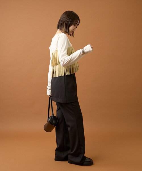 mystic（ミスティック）の「フェイクスウェードフリンジビスチェ（その他トップス・レディース・キャメル/チャコールグレー/ベージュ・FREE）」の15枚目の写真