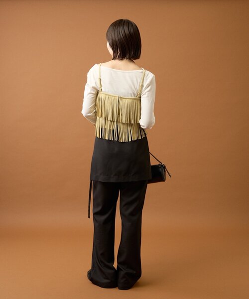 mystic（ミスティック）の「フェイクスウェードフリンジビスチェ（その他トップス・レディース・キャメル/チャコールグレー/ベージュ・FREE）」の14枚目の写真