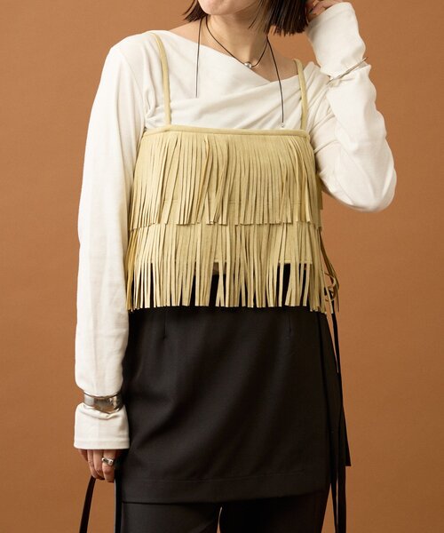 mystic（ミスティック）の「フェイクスウェードフリンジビスチェ（その他トップス・レディース・キャメル/チャコールグレー/ベージュ・FREE）」の13枚目の写真