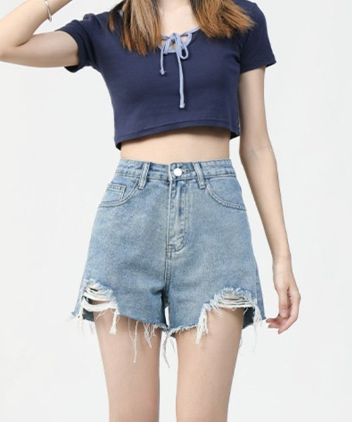 DIESEL ダメージ加工ショートパンツ Sサイズ DIESEL - ディーゼル ハーフパンツ ダメージ加工 レディース