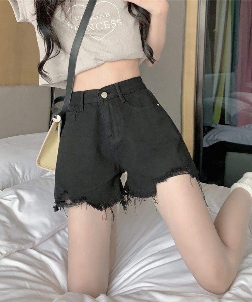 コットン ダメージ ショートパンツ セール】Cotton Damaged Shorts / コットン ダメージ加工
