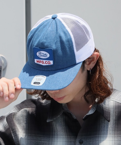 BRIXTON（ブリクストン）の「BRIXTON/ブリクストン PHILLIPS NP MP TRUCKER HAT キャップ メンズ 夏物 夏服（キャップ・メンズ・ブラック/インディゴブルー・ONE SIZE）」の8枚目の写真